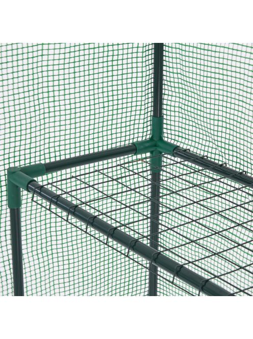 Fóliasátor üvegház polcokkal 185x125x95 cm PE fólia zöld 10041451