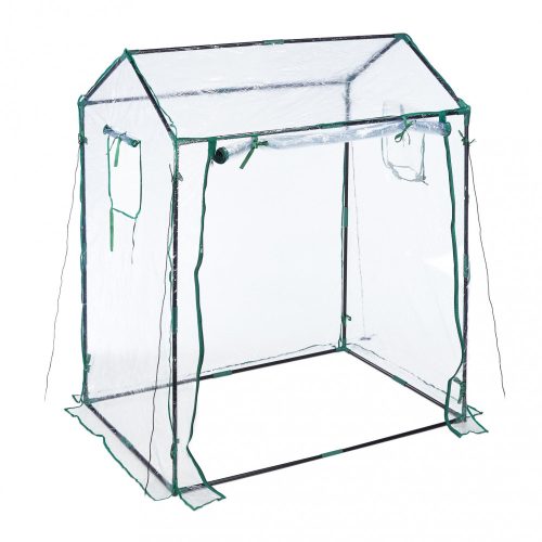 Fóliasátor üvegházhatású sötétzöld PVC 152x132x92 cm 10041454