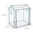 Fóliasátor üvegházhatású sötétzöld PVC 152x132x92 cm 10041454