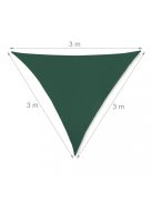 Háromszög alakú árnyékoló napvitorla zöld 3x3 m 10041503_3