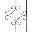 Rácsos ívelt rózsafuttató 2 db-os szett fekete 183x46 cm 10041750