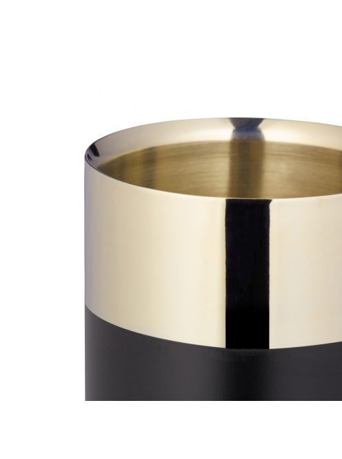 Rozsdamentes acél borhűtő pezsgőhűtő fekete-arany 18,5x12 cm 10042487_go
