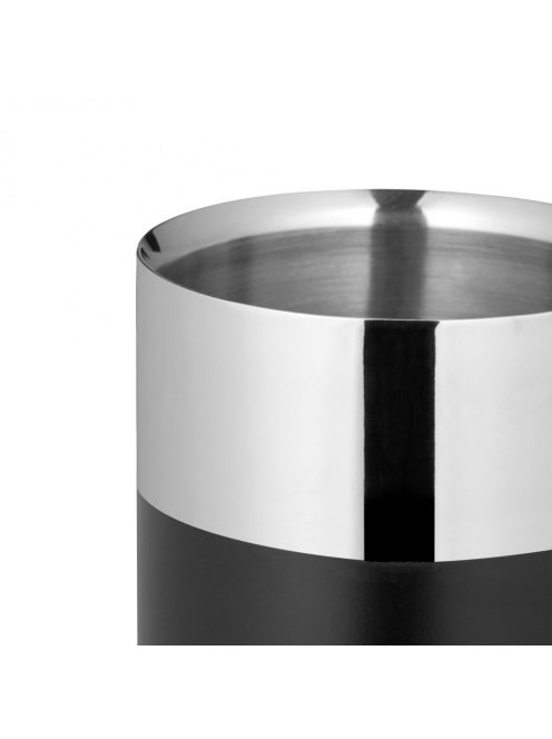 Rozsdamentes acél borhűtő pezsgőhűtő fekete-ezüst 18,5x12 cm 10042487_si