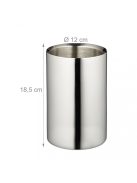 Rozsdamentes acél borhűtő pezsgőhűtő ezüst 18,5x12 cm 10042499
