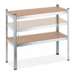 Nagy teherbírású polc 5 polcos ezüst 180x100x30 cm 10043642