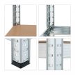 Nagy teherbírású polc 5 polcos ezüst 180x100x30 cm 10043642