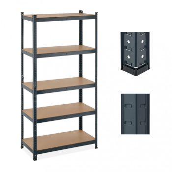   Nagy teherbírású polc 5 szinttel szerszámszekrény antracit 180x90x45 cm 10043660