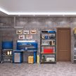 Nagy teherbírású polc 5 szinttel szerszámszekrény antracit 180x90x45 cm 10043660