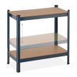 Nagy teherbírású polc 4 szinttel szerszámszekrény antracit 156x80x40 cm 10043663
