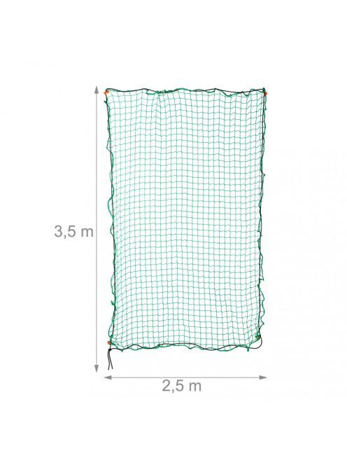 Utánfutó háló rakományrögzítéshez zöld 2,5x3,5 m