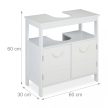 Felicy fürdőszoba mosdószekrény kenderrost fogantyúval fehér 60x60x30 cm 10045520