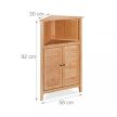 Bambusz fürdőszobai sarokszekrény 92x58x30 cm 10046270