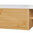 Bambusz WC-papír tartó polccal 17x50x18 cm 10046273