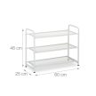 Fehér fém cipőtartó 6 pár cipőnek 48x60x25 cm 10047207