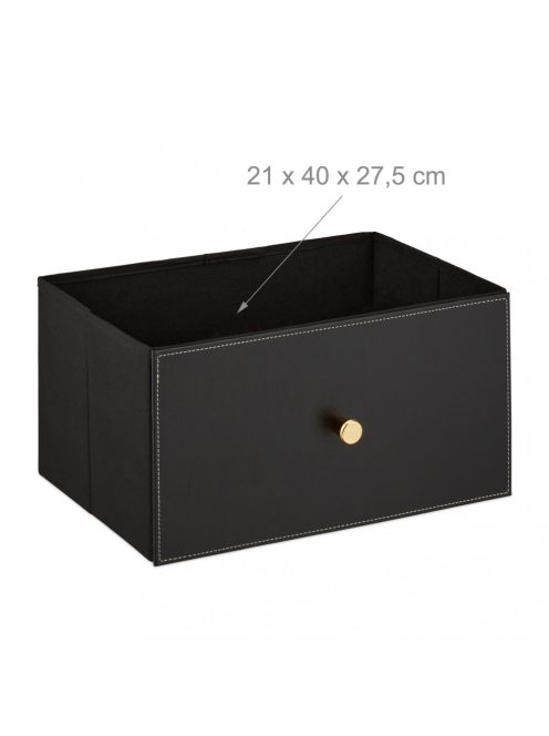Mona éjjeli szekrény 2 fiókkal fekete-arany 55,5x46x33 cm 10047882