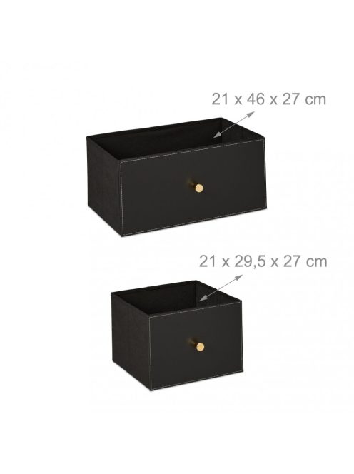 Mona 5 fiókos tárolószekrény fekete-arany 58,5x100x30 cm 10047885