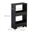 Niche keskeny zsúrkocsi 3 szinttel fekete 66,5x42x20 cm 10049657_469