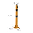Fém Összecsukható parkolásgátló oszlop 65 cm fekete-sárga