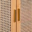 Vintage Tálalószekrény 2 rattan ajtóval fekete-natúr-arany 76x80x39 cm 10049746