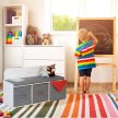 Játéktároló gyerekpad fehér-szürke 54x99x35 cm 10049749