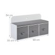 Játéktároló gyerekpad fehér-szürke 54x99x35 cm 10049749