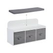 Játéktároló gyerekpad fehér-szürke 54x99x35 cm 10049749
