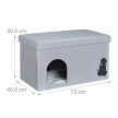 Macskabarlang levhető fedéllel 40,5x72x40,5 cm szürke 10049951