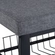 Párnázott cipőtartó pad 8 pár cipőhöz fekete-antracit 50,5x82x33 cm 10049985_1506