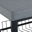 Párnázott cipőtartó pad 8 pár cipőhöz fekete-szürke 50,5x82x33 cm 10049985_1507