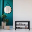 Párnázott cipőtartó pad 8 pár cipőhöz fekete 50,5x82x33 cm 10049985_46