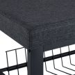 Párnázott cipőtartó pad 8 pár cipőhöz fekete 50,5x82x33 cm 10049985_46