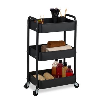  Fém 3 szintes zsúrkocsi fekete-szürke 71,5x43,5x29,5 cm 10050084_46