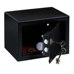 Fekete fali széf kulccsal 17x23x17 cm 10050124