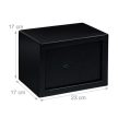 Fekete fali széf kulccsal 17x23x17 cm 10050124