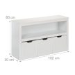 Fehér gyermekpolc 3 kerekes dobozzal 60x102x30 cm 10050147