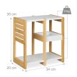 Bambusz fürdőszobai polc 3 polccal natúr-fehér 35x34x20 cm 10050295