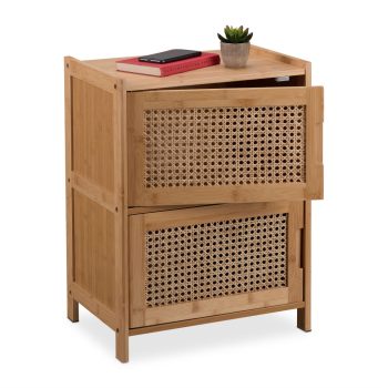 Vintage Éjjeli szekrény 2 rattan ajtóval 10050296