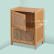Vintage Éjjeli szekrény 2 rattan ajtóval 10050296