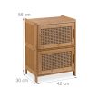 Vintage Éjjeli szekrény 2 rattan ajtóval 10050296