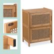 Vintage Éjjeli szekrény 2 rattan ajtóval 10050296