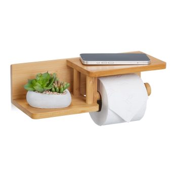 Bambusz WC-papír tartó 2 polccal 9x31x12,5 cm 10050298