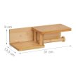 Bambusz WC-papír tartó 2 polccal 9x31x12,5 cm 10050298