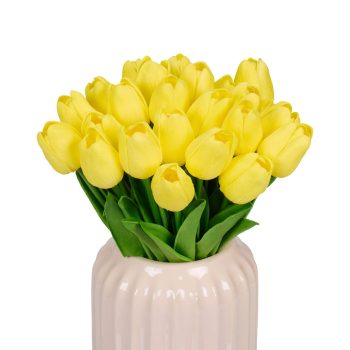   Tulipánok művirág 24 darabos készletben sárga 10050345_48