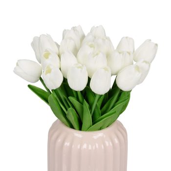   Tulipánok művirág 24 darabos készletben fehér 10050345_49