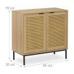 Tálalószekrény rattan ajtóval 76x80x35 cm 10050463