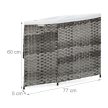 Rattan mintázatú szennyeskosár 90 literes szürke-krém 10050560_111