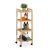 Fából készült fürdőszobai polc kerekekkel 97x35x31 cm 10050648