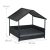 Rattan kerti kutyaágy tetővel és párnával 81x90x68 cm 10050966