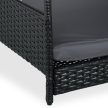 Rattan kerti kutyaágy tetővel és párnával 81x90x68 cm 10050966