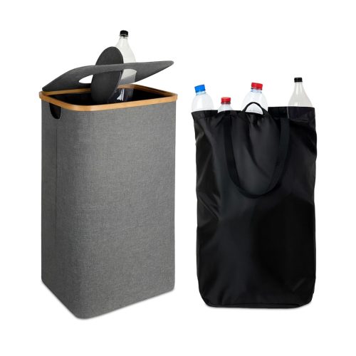 Palackgyűjtő konténer kivehető kosárral 100 literes szürke 10051180_111